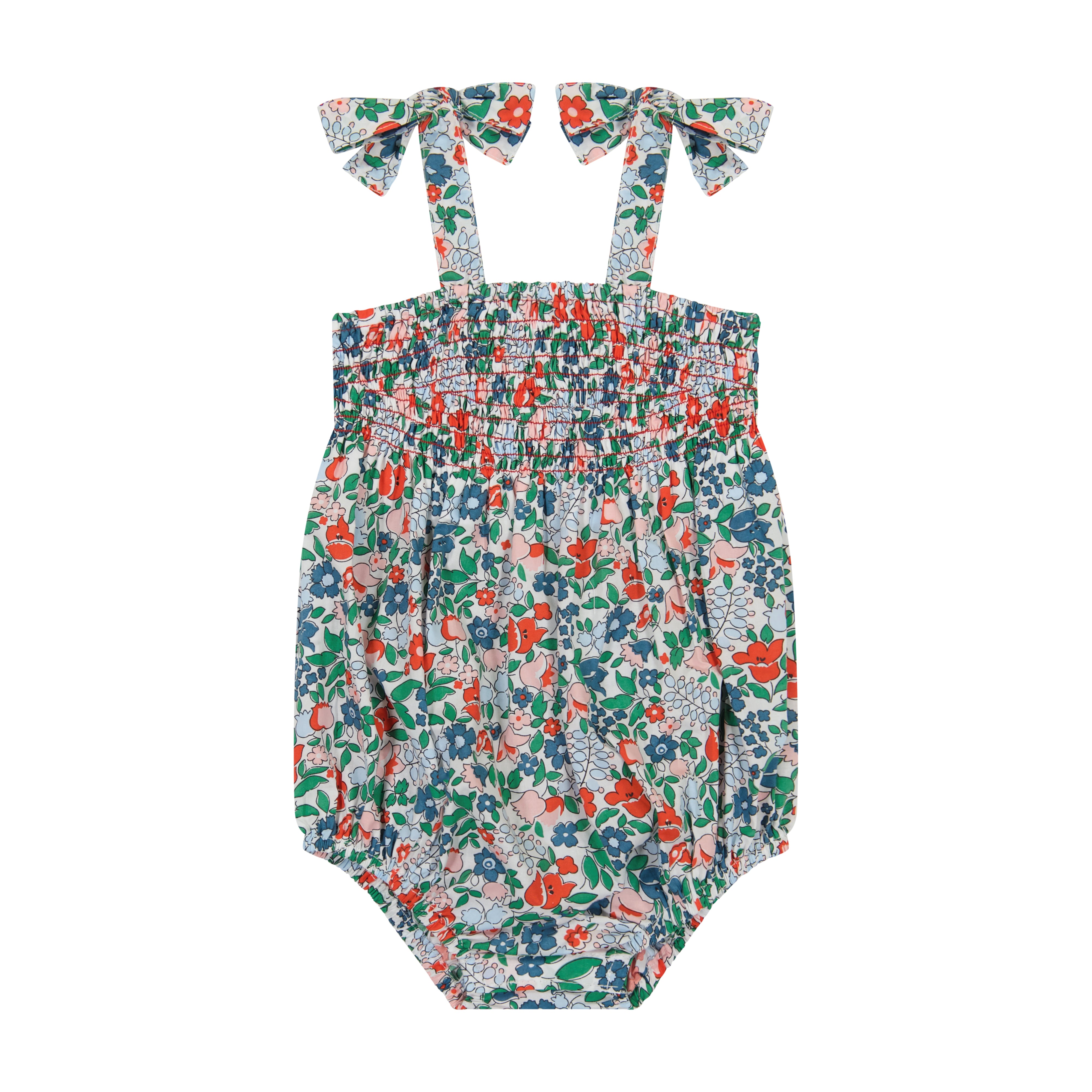 Ella Ruched Bubble Green Floral