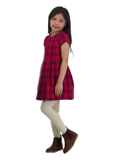 Scarlett Party Dress Red Plaid