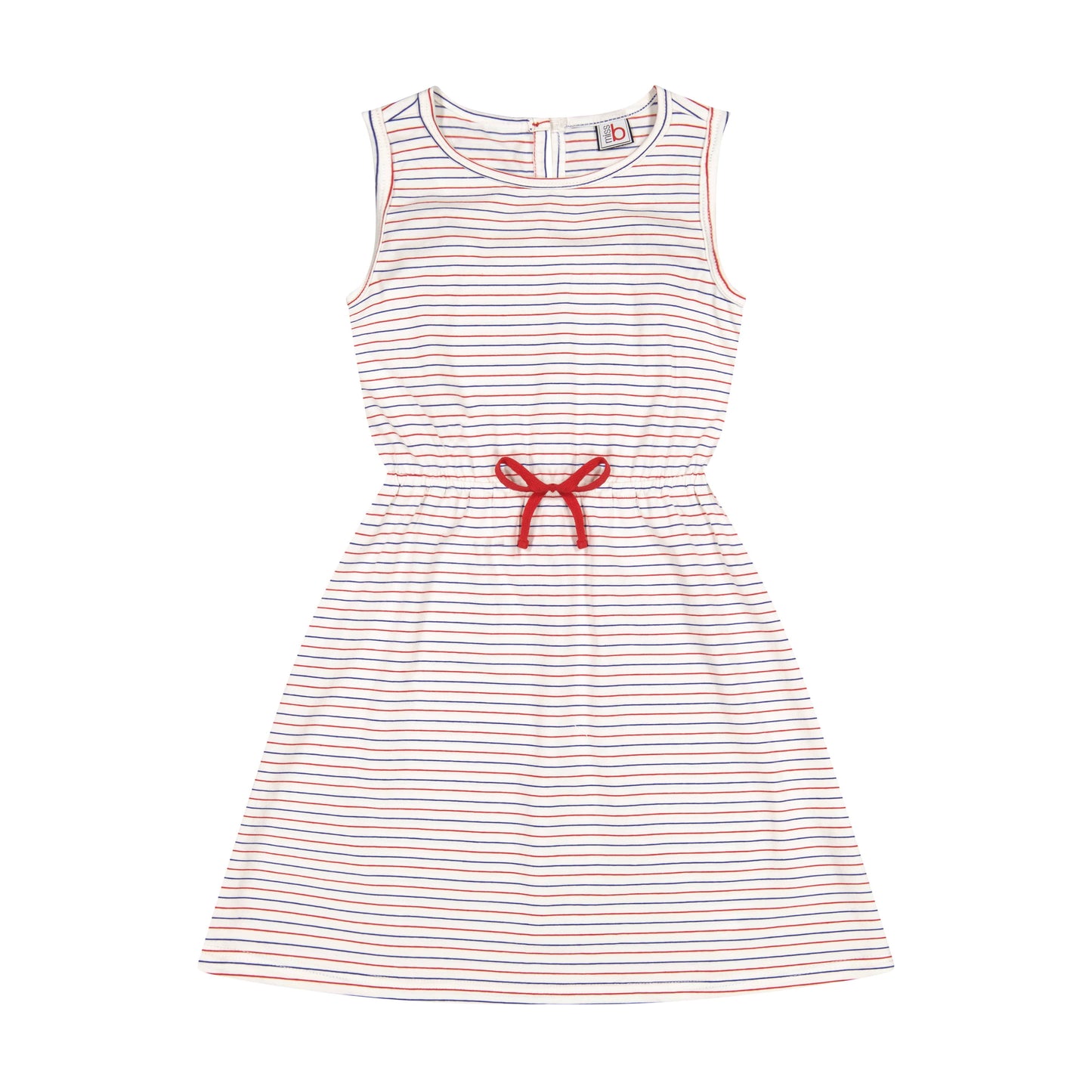 Sara Racerback Dress Red White Blue Stripe