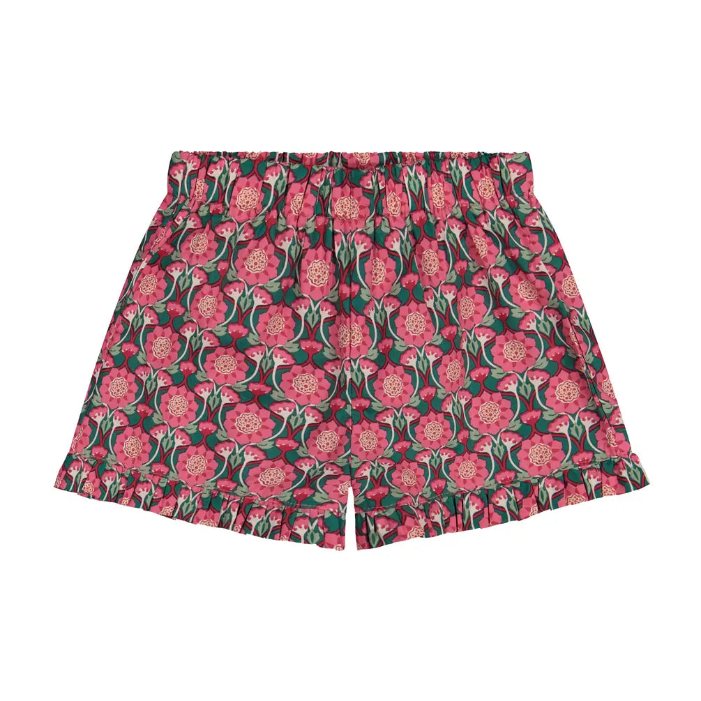 Lee Lee Ruffle Hem Shorts Pink Lotus