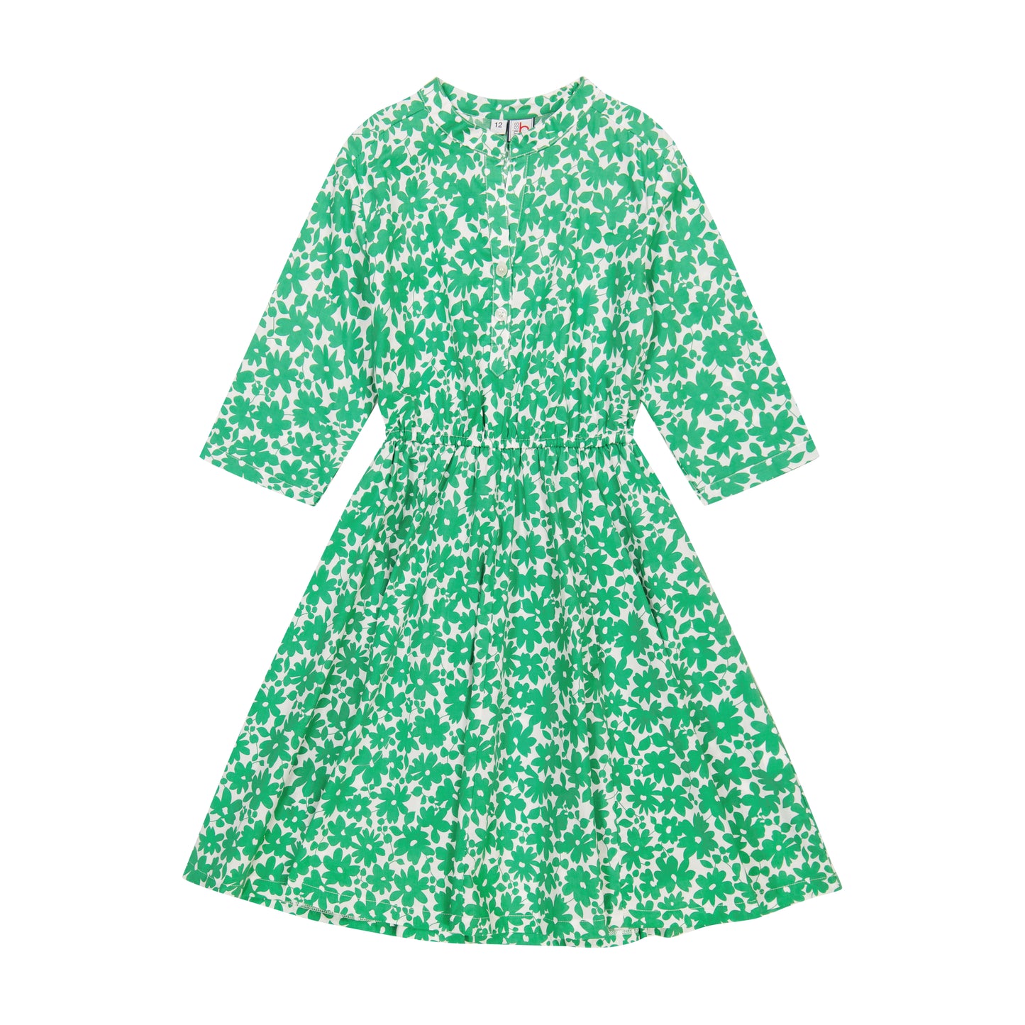 Gabriela Circle Skirt Dress Green Poppy