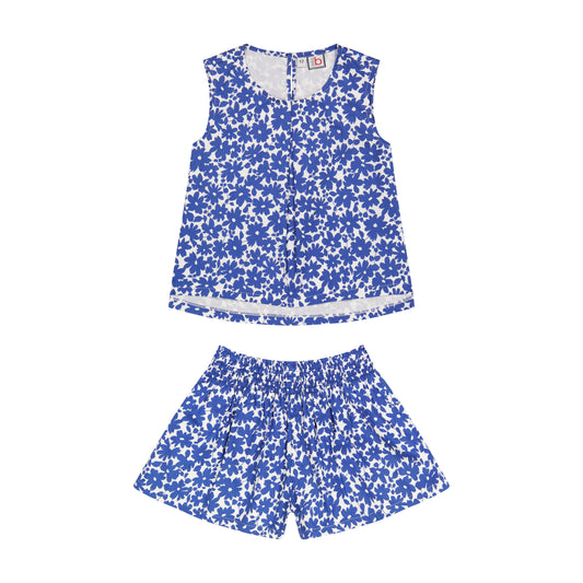 Frida Top and Short Set Blue Poppy