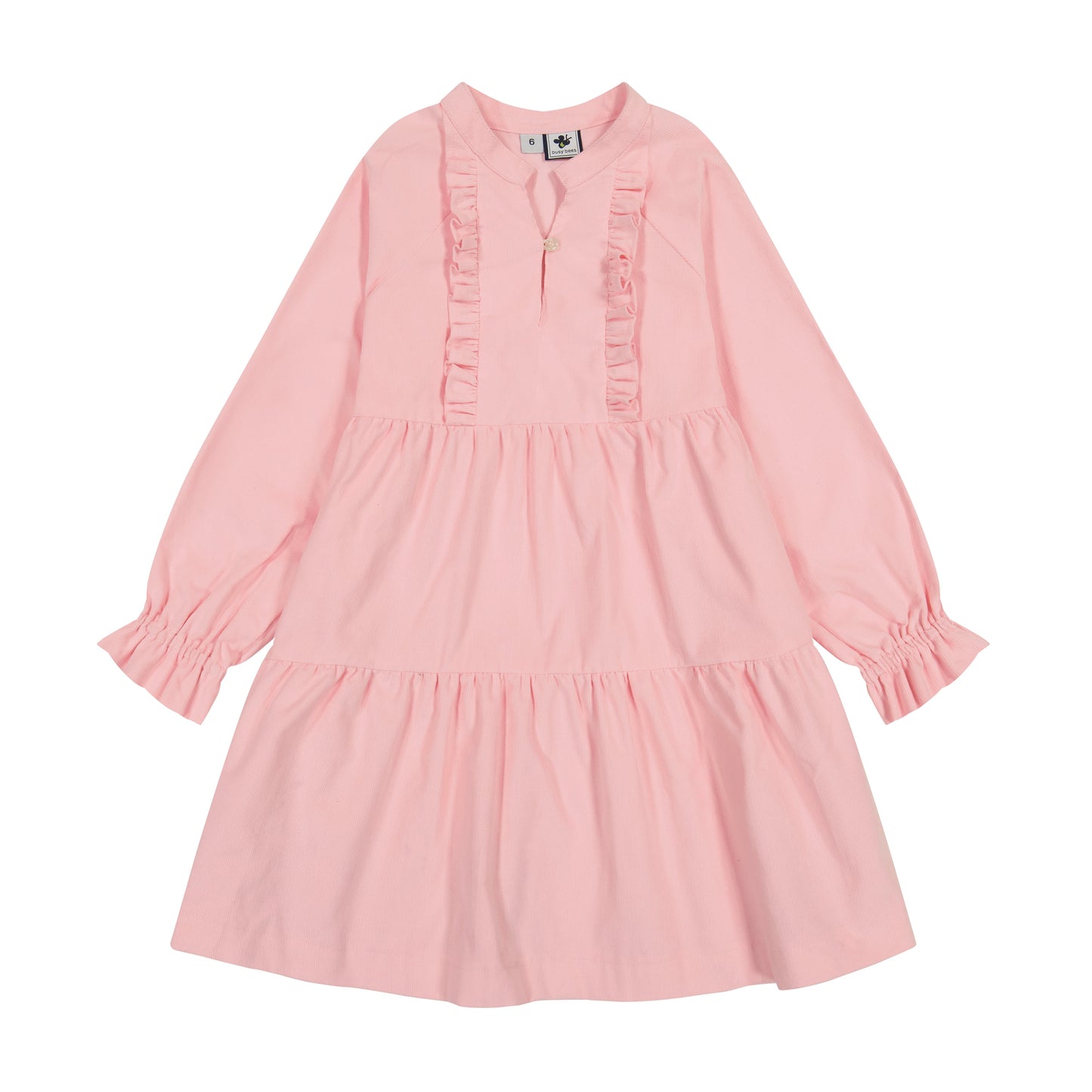 Isabelle Ruffle Front Dress Light Pink Corduroy