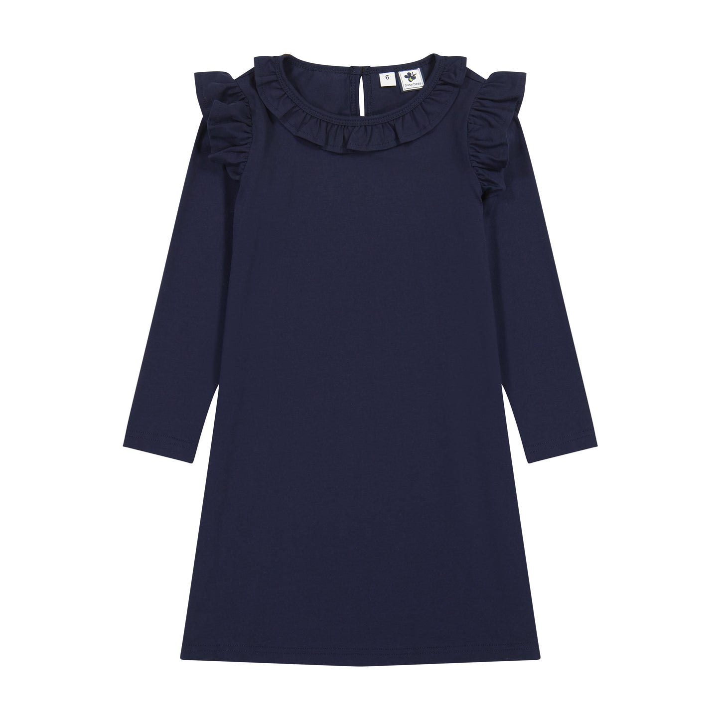 Luna Girls Ruffle Dress Navy