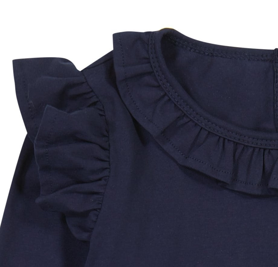 Luna Girls Ruffle Dress Navy