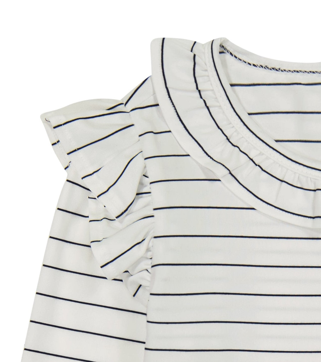 Luna Girls Ruffle Top Mini Navy Stripe