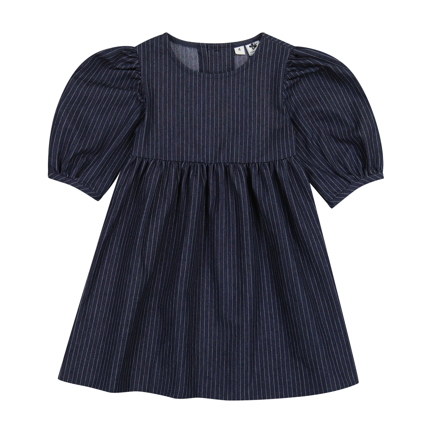 Nellie Girls Dress Denim Stripe