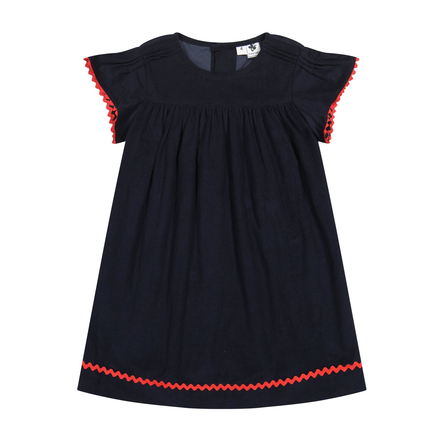 Olivia Girls A Line Dress Navy Corduroy