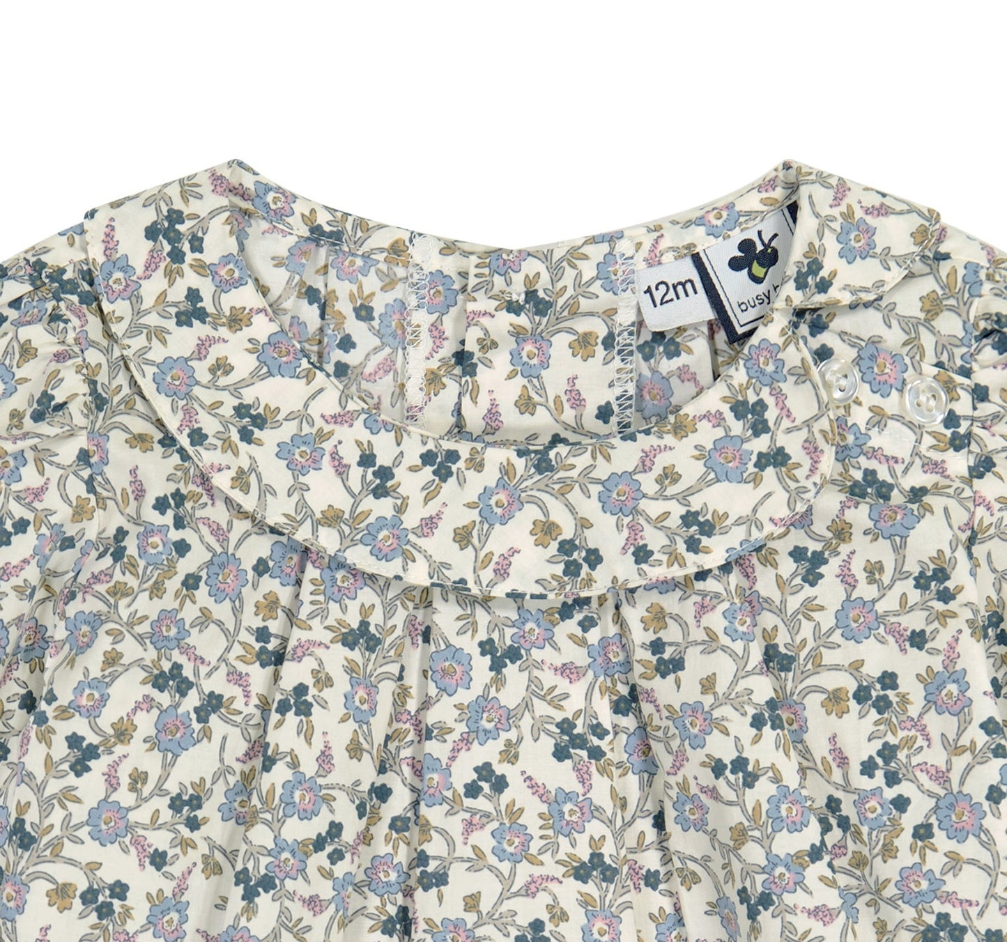 Sadie Side Peter Pan Collar Blouse Cream Floral