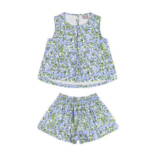 Frida Top and Skort Set Blue Hydrangea