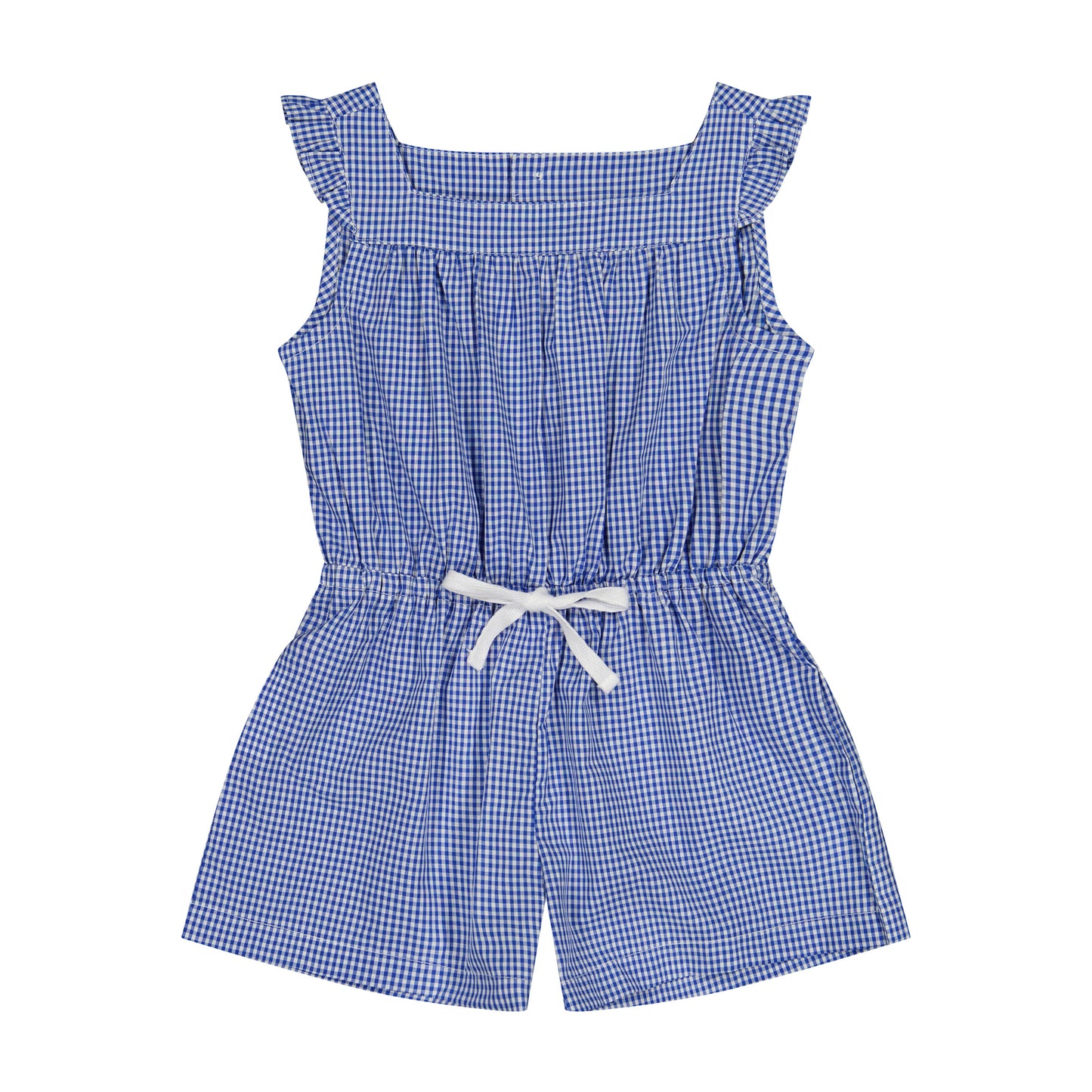 Gwyneth Romper Mini Blue Check