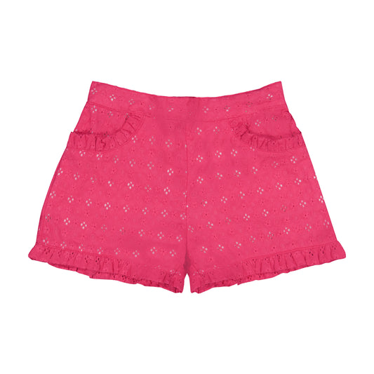 Phoebe Pocket Shorts Pink Eyelet