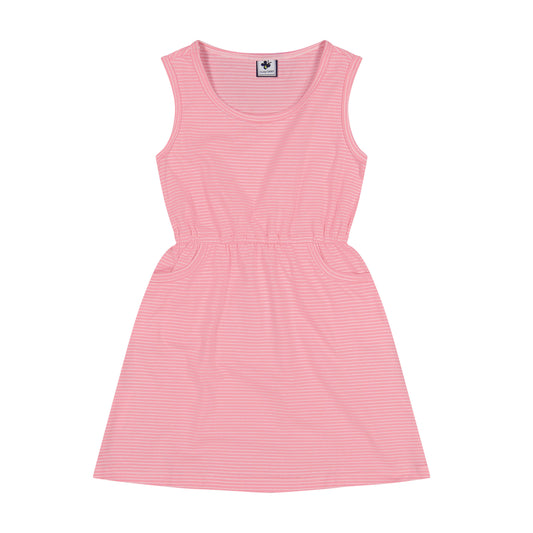 Ruby Pocket Dress Pink Mini Stripe