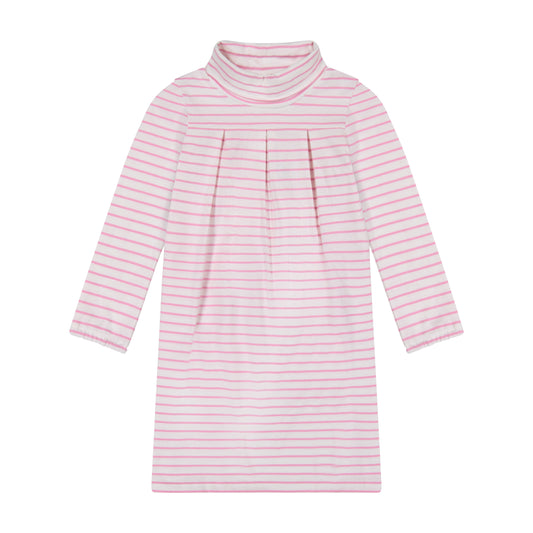 Suzy Girls Turtleneck Dress Pink Stripe